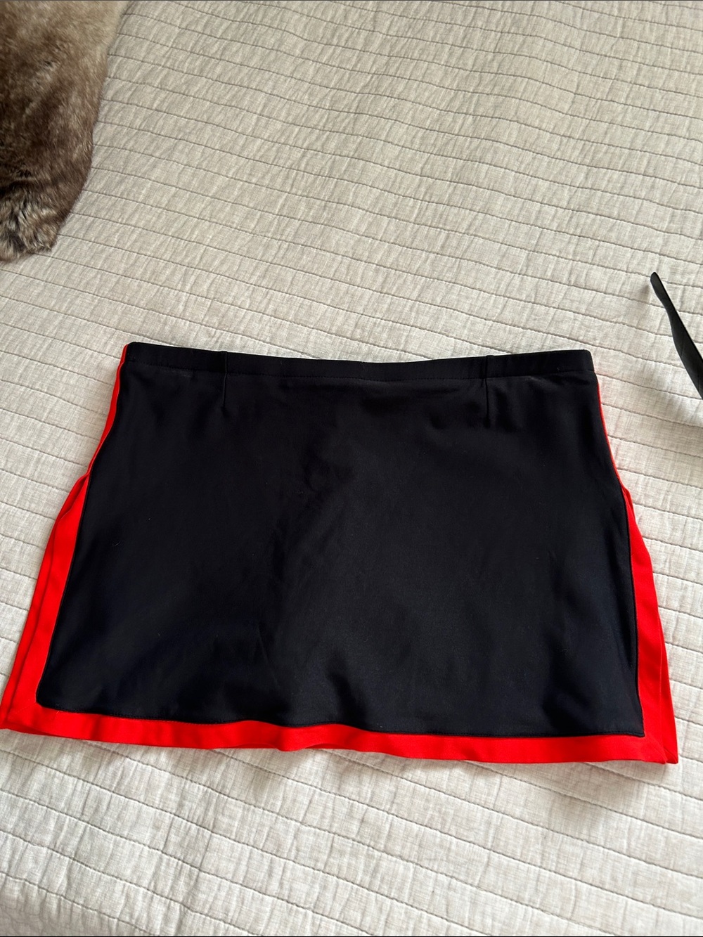 Nike Vtg Y2K sporty black red stripe mini athletic tennis golf pull on skort M - Picture 8 of 12